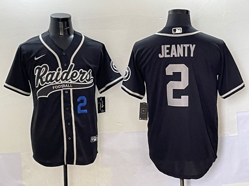 Men 2025 Oakland Raiders #2 Jeanty Black Joint Name Nike Limited NFL Jersey style 2->new england patriots->NFL Jersey